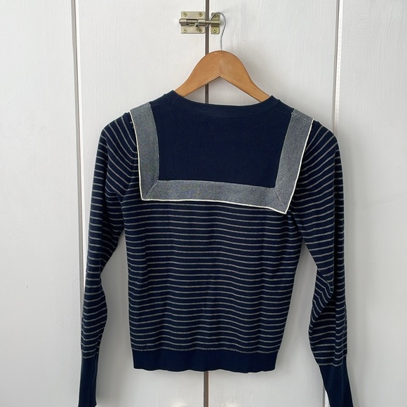 See by Chloe navy and white sailor sweater size XS - Picture 4 of 8